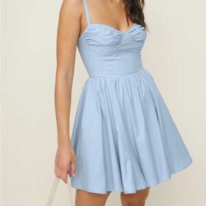 Reformation Horizon Blue Cherrie Dress